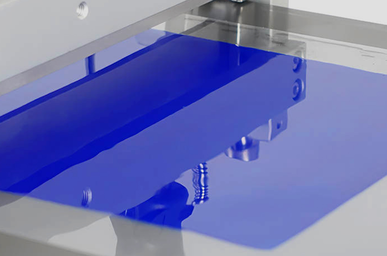 Blue polymer film production